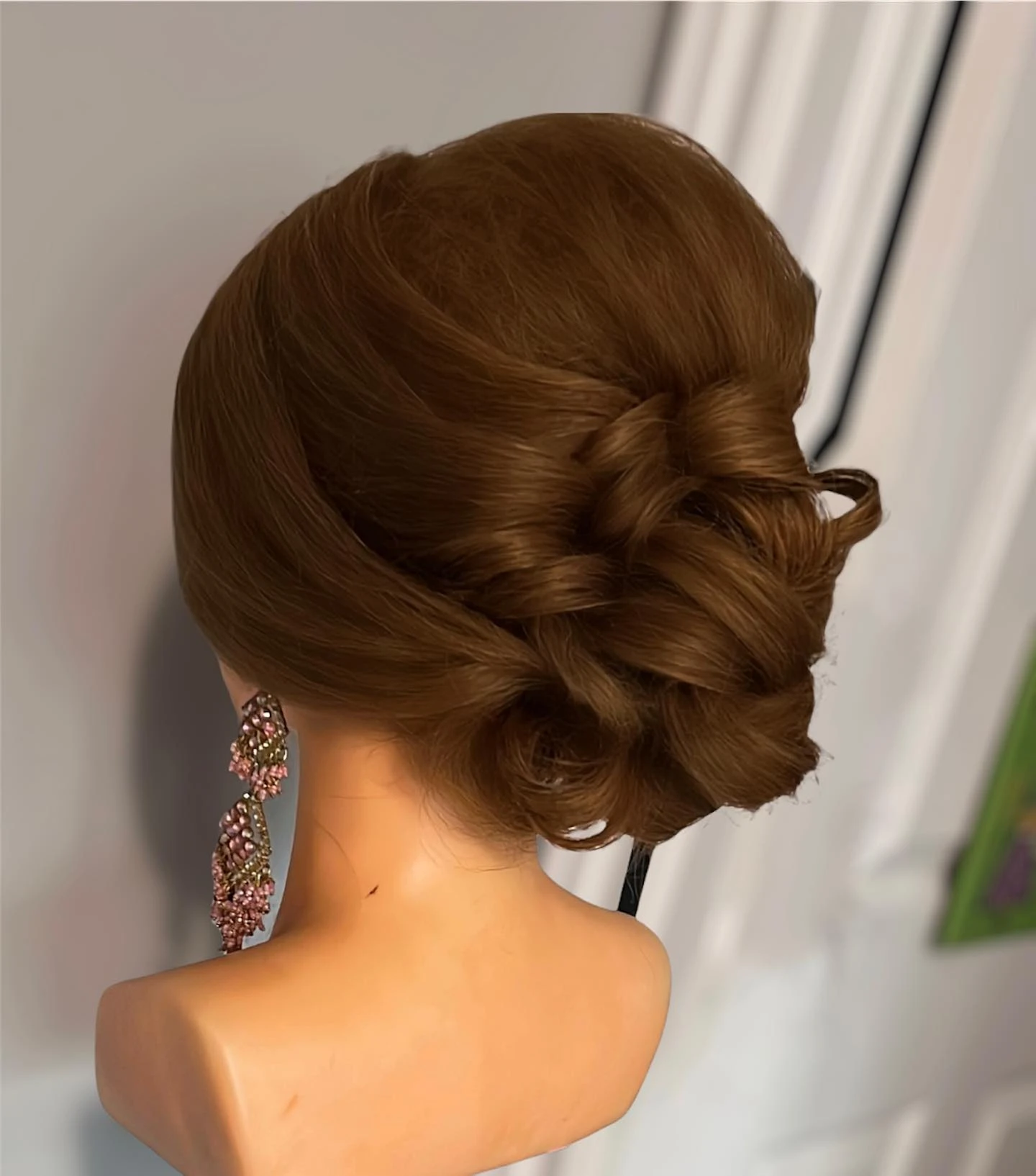 Finished hair styling for celebration